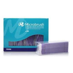 Microbrush Plus Micro-Applicators, Regular, Purple, 400/Pk | SurgiMac Dental Supply