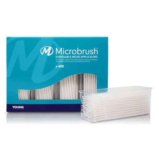 Microbrush Plus Micro-Applicators, Super Fine, White, 400/Pk | SurgiMac Dental Supply