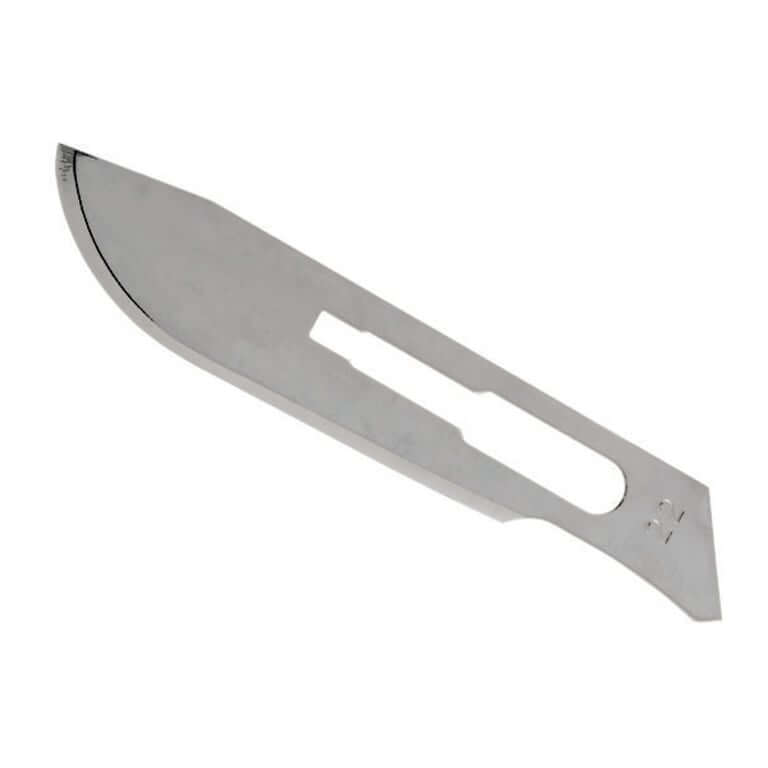 Myco Medical #22 Sterile Carbon Steel Surgical Scalpel Blade, Box of 100 blades | SurgiMac Dental Supply