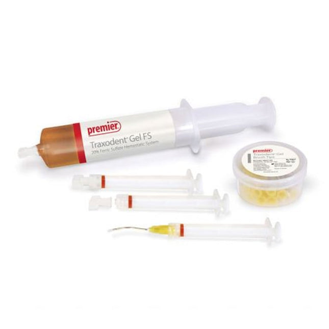 Traxodent Hemostatic 20% Ferric Sulfate Gel, 30mL Filled Bulk Syringe Starter Kit. Includes