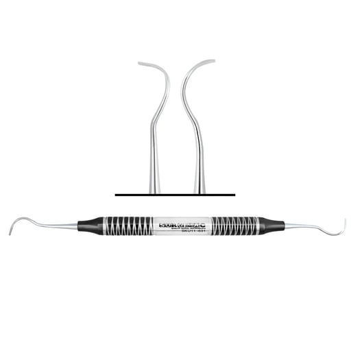House Brand #17/18 double end McCall scaler with regular handle. Stainless Steel