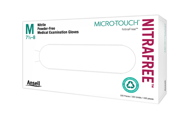 Ansell Micro Touch Nitrafree Examination Gloves | 6034510-XS-100bx | Ansell | SurgiMac