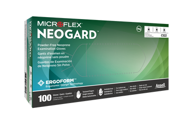 Microflex Neogard Powder Free Medical Grade Chloroprene Exam Gloves