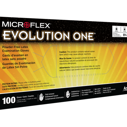 Ansell Microflex Evolution One Powder Free Latex Exam Gloves