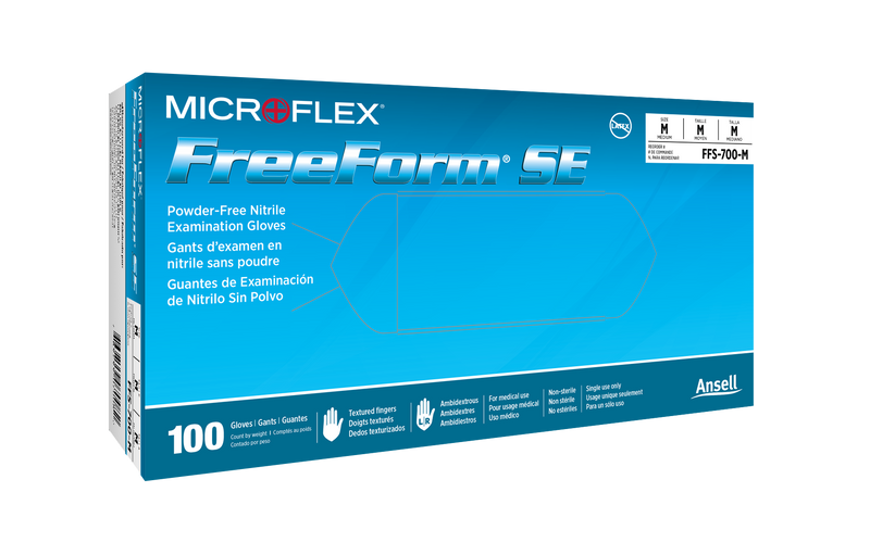 Microflex Freeform Se Powder Free Nitrile Exam Gloves FFS-700-XS-1