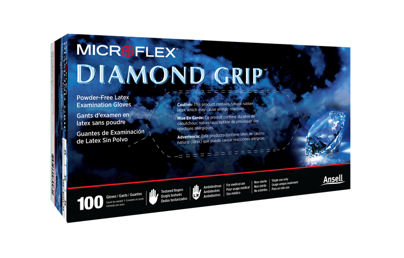 Microflex Diamond Grip Powder Free Latex Exam Gloves MF-300-XS-1