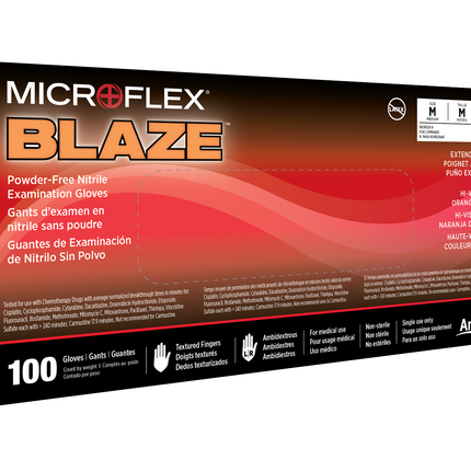 Ansell Microflex Blaze Powder Free Exam Gloves