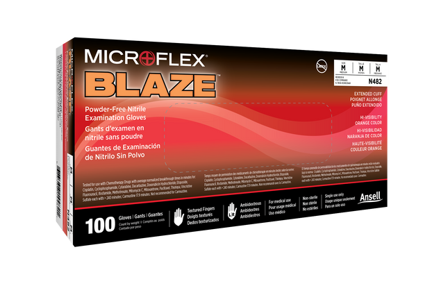 Ansell Microflex Blaze Powder Free Exam Gloves | N481-1 | Ansell | SurgiMac