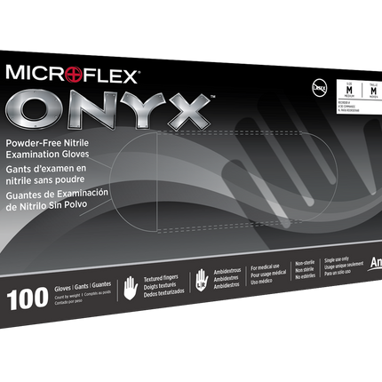 Ansell Microflex Onyx Nitrile Power Free Exam Gloves