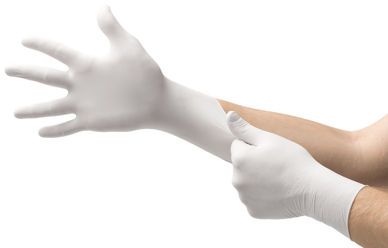 Microflex Soft White Nitrile Exam Gloves TQ-601, Textured Fingertips TQ-601-XS-Bx