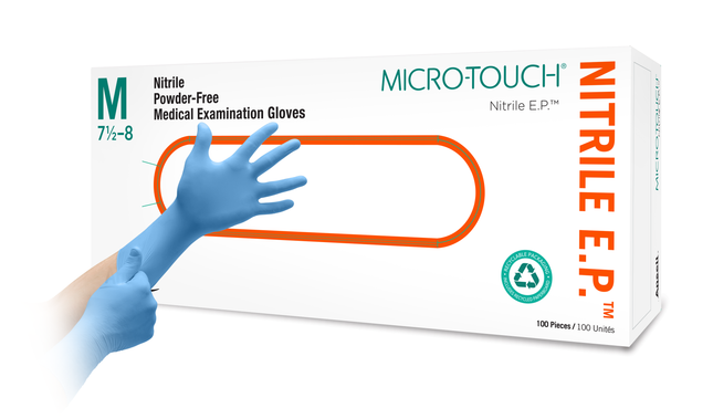 Ansell Micro Touch Nitrile E.P. Textured Examination Gloves | 6034050-XS-100bx | Ansell | SurgiMac