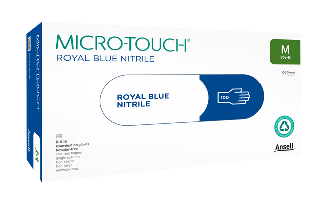 Ansell Micro Touch Royal Blue Nitrile Exam Glove | 313029070-1 | Ansell | SurgiMac