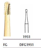 Integra Lifesciences | Miltex Worker Burs FG #1931 Bur for Bulk Removal of Gold, Amalgam & Metal, Package | DFG1931