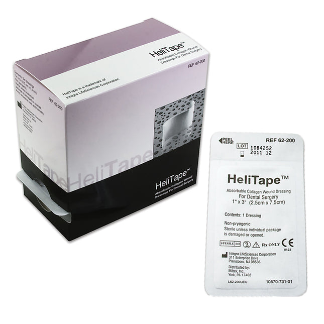 Integra Lifesciences | Miltex HeliTape Collagen Wound Dressing, 1" x 3" (2.5 cm x 7.5 cm), 10/Bx - 62-200 | 62-200