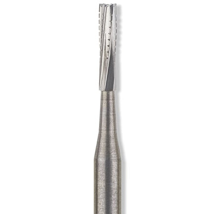 Miltex FG #558 SL (surgical length) straight fissure crosscut carbide bur, pack