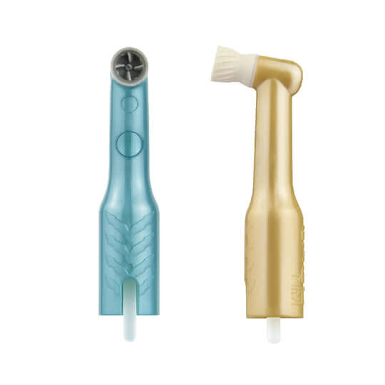 Mini 90 degree disposable Prophy angle, soft cup gray, sterile, 144/500 Box S163-90-144