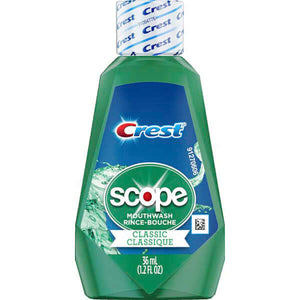 Scope Mouthwash, Original Mint Flavor. Case Of 48 - 36 Ml Bottles 80327729