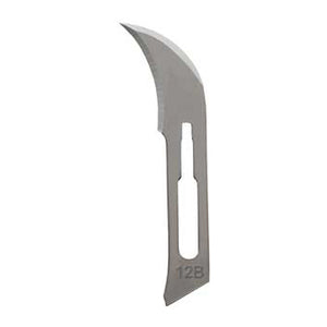 Surgical Blade Glassvan Carbon Steel No. 12B Sterile Disposable Individually Wrapped 2001T-12B