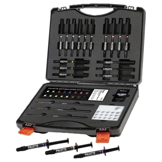 Rodin Palette 2.0 Colors Kit:  1 x 1mL Syringe, Dark Brown  1 x 1mL Syringe, Orange Brown, 1 x 1mL Syringe, Cream, 1 x 1mL Syringe, Yellow, 1 x 1mL Syringe, Black, 1 x 1mL Syringe, White
