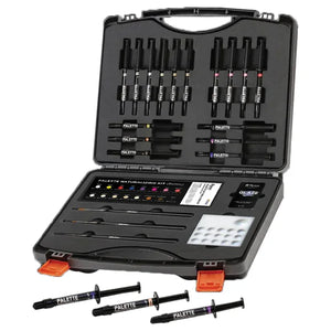 Rodin Palette 2.0 Colors Kit:  1 x 1mL Syringe, Dark Brown  1 x 1mL Syringe, Orange Brown, 1 x 1mL Syringe, Cream, 1 x 1mL Syringe, Yellow, 1 x 1mL Syringe, Black, 1 x 1mL Syringe, White