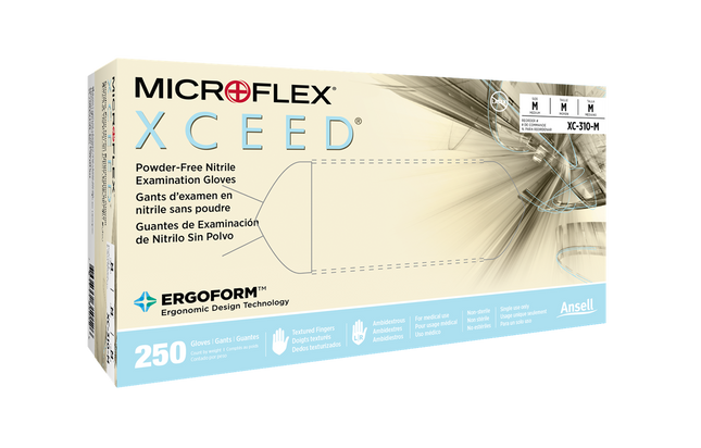 Ansell Microflex Xceed Powder-Free Nitrile Exam Gloves (Box of 250 Gloves) | XC-310-XS-1 | Ansell | SurgiMac