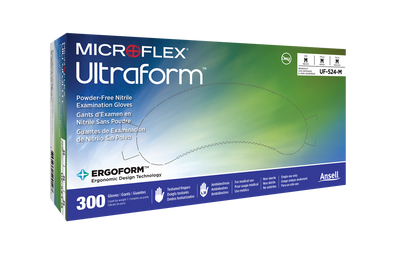 Microflex Ultraform UF-524 Powder-Free Nitrile Exam Gloves All Sizes