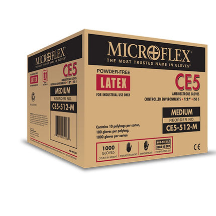 Ansell Microflex Latex Cleanroom Gloves Series Ce-512