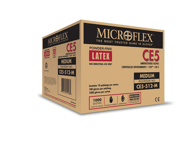 Ansell Microflex Latex Cleanroom Gloves Series Ce-512 | CE5-512-XS-1 | Ansell | SurgiMac