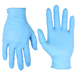 House Brand Powder-Free Nitrile Gloves, Non-Sterile, X-Large, Blue, 100/Bx | SurgiMac Dental Supply