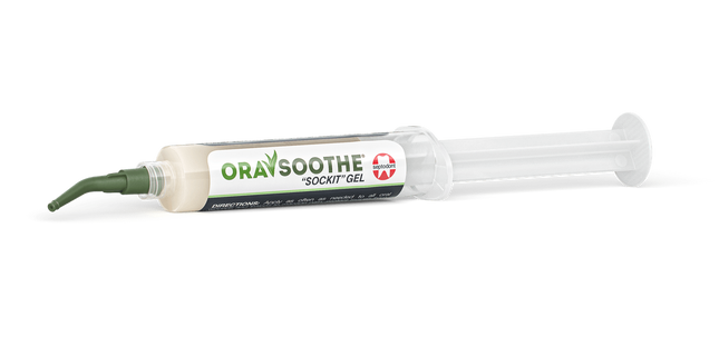 Septodont Orasoothe Sockit Oral Hydrogel Wound Dressing, 10 gm Syringe, 25/Pk