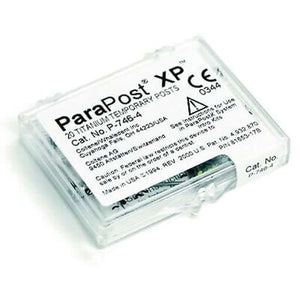 ParaPost XP P746-4 yellow .040" (1.0mm) temporary titanium post, 20 post refill | SurgiMac Dental Supply
