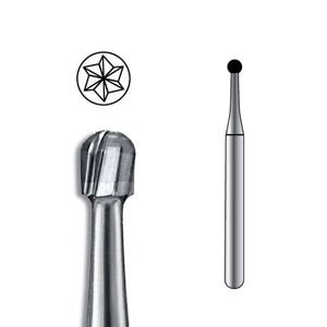 Alpen FG #8 Round Carbide Bur, clinic pack of 100 burs | SurgiMac Dental Supply