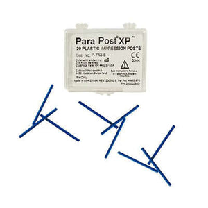 ParaPost XP P743-4 yellow .040" (1.0mm) plastic impression post, 20 post refill | SurgiMac Dental Supply