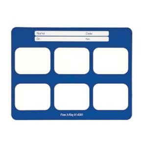 Flow Dental Perfect Pocket Film Mounts Vinyl/Blue 2-Rows, 6 Window Horizontal, Size 2, Box