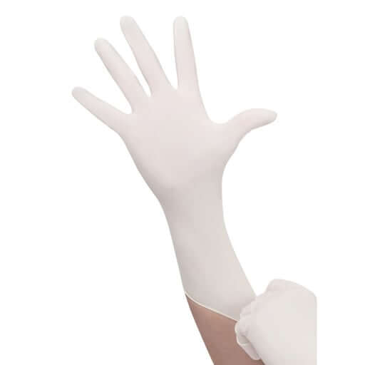 House Brand Powder-Free Latex Gloves, Textured, Non-Sterile, X-Small, 100/Bx | SurgiMac Dental Supply