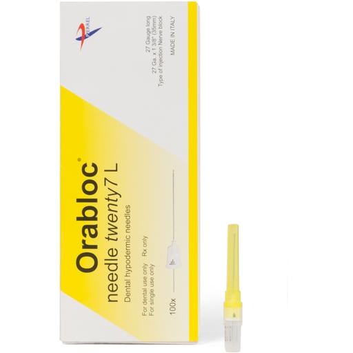 House Brand 27 gauge Short sterile disposable YELLOW plastic hub