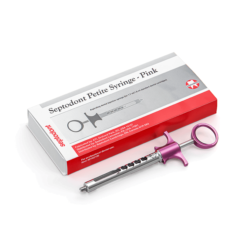 Petite Aspirating Syringe - Pink | SurgiMac Dental Supply
