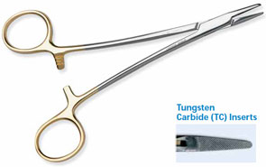 Premier Mayo-Hegar 6 1/4" Needle Holder with TC Tungsten Carbide Inserts