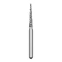 Solo #1314.10 coarse grit, pointed cone diamond bur, single use. Package of 25 burs