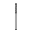 Solo #1812.8 coarse grit, beveled cylinder diamond bur, single use. Package of 25 burs