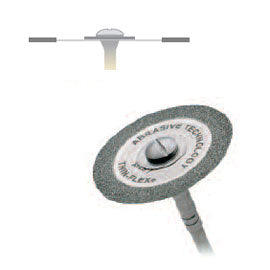 Thin-Flex X927-7 (0.15mm, 45 micron) Double-Sided Diamond Disc with Mandrel, 7/8", 2/Pk