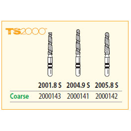 TS2000 Speed Cut Diamond FG #2004.9 SS (Short Shank) Round End Taper Coarse