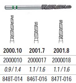 TS2000 Speed Cut Diamond FG #2001.8 Flat End Taper, Coarse, pack of 5