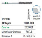 TS2000 Speed Cut Diamond FG #2001.8KR KR Taper, Coarse, pack of 5
