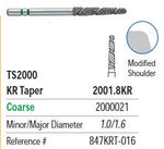 TS2000 Speed Cut Diamond FG #2001.8KR KR Taper, Coarse, pack of 5