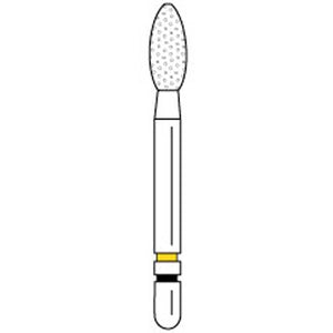 Two Striper Ztech FG #285.5ZX Football Shaped Diamond Bur for Zirconia Adjustment, 3/Pk