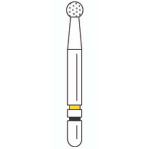 Two Striper Ztech FG #125ZX Round Diamond Bur for Zirconia Adjustment, 3/Pk