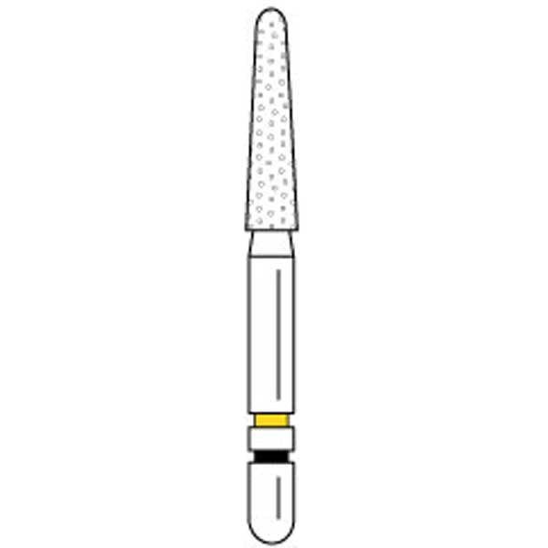 Two Striper Ztech FG #770.8ZX Round End Taper Diamond Bur for Zirconia Adjustment, 3/Pk