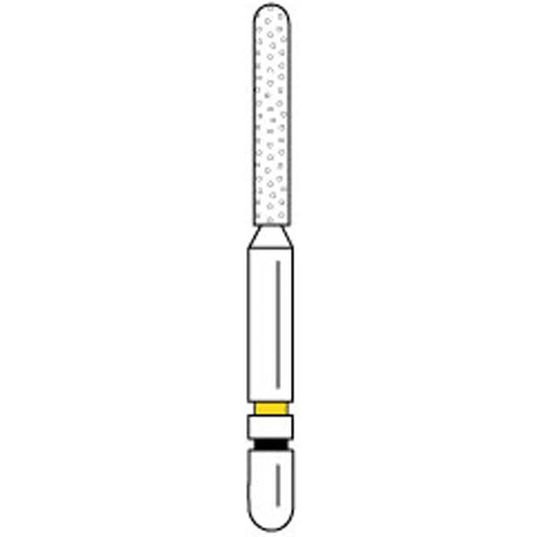 Two Striper Ztech FG #550.8ZX Cylinder Round End Diamond Bur for Zirconia Adjustment, 3/Pk