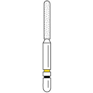 Two Striper Ztech FG #550.8ZX Cylinder Round End Diamond Bur for Zirconia Adjustment, 3/Pk